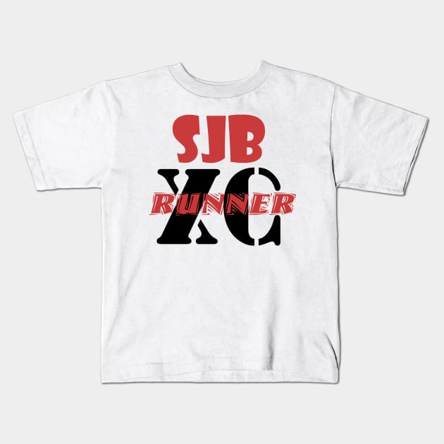 SJB XC Runner Kids T-Shirt by Woodys Designs